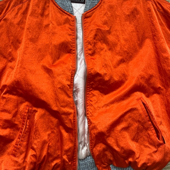 Esprit 1986 Know the World Over Womens XL Orange Vintage Bomber Jacket - Picture 7 of 11
